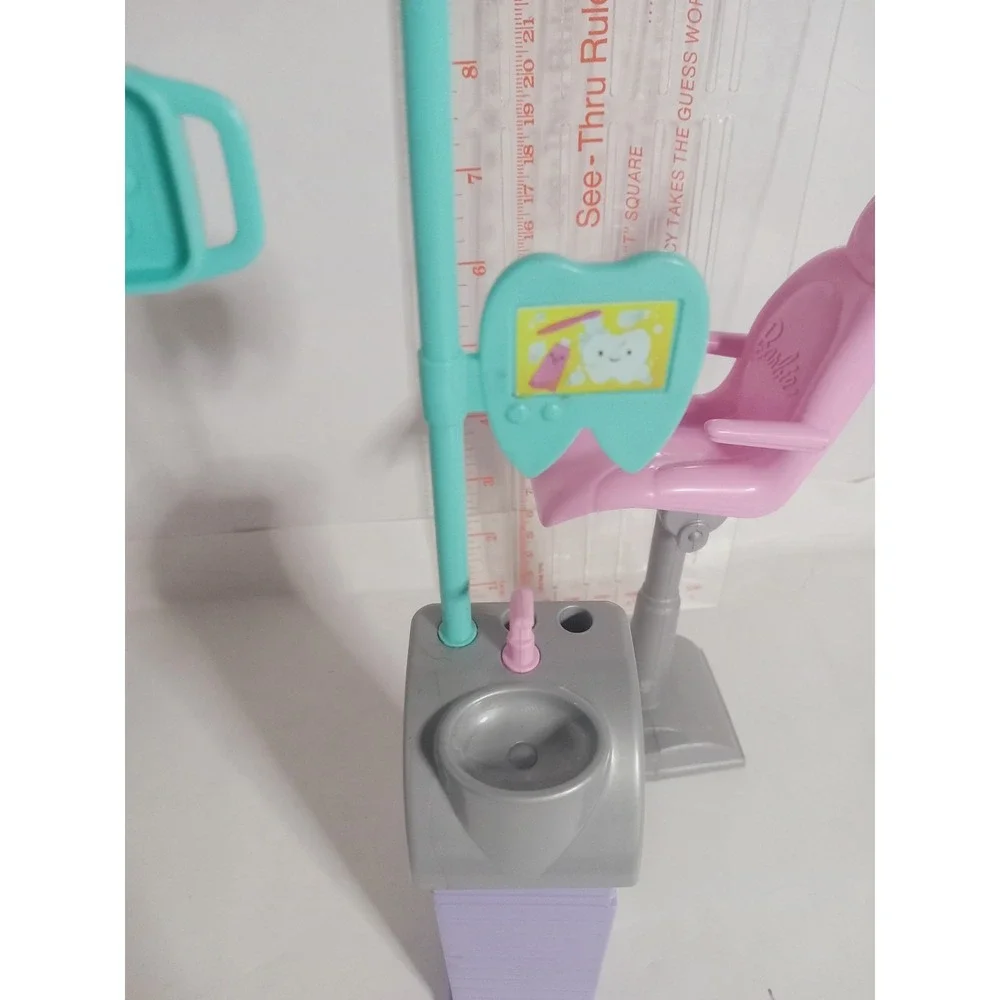 2022 Barbie Careers Dentist Replacement Chair And Sink Teal Pink Dolls Toys